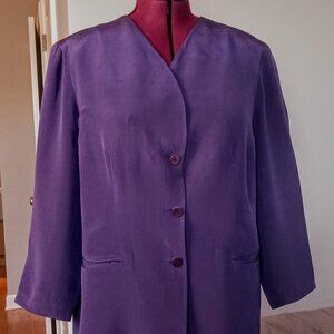 Vintage Due Per Due Purple Silk Jacket